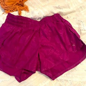 Purple palm Athleta shorts